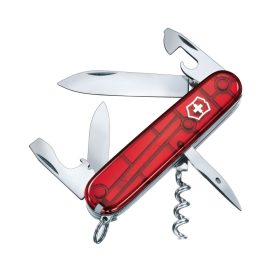   VICTORINOX Spartan zsebkés, áttetsző piros, közepes méretű