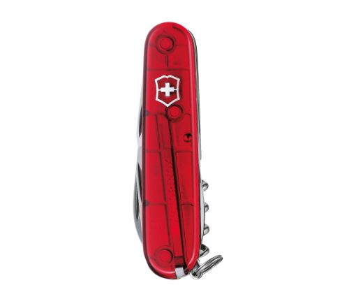 VICTORINOX Spartan zsebkés, áttetsző piros, közepes méretű