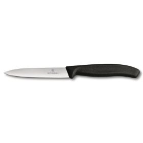   VICTORINOX Swiss Classic aprítókés, egyenes, hegyes, fekete, 10 cm