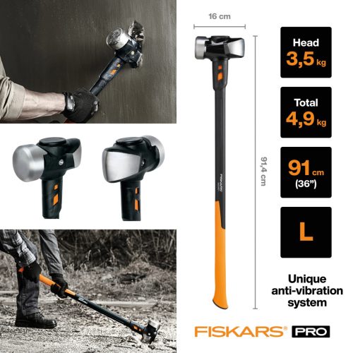 Fiskars IsoCore™ kőtörő kalapács L 3,5 kg (1020219)