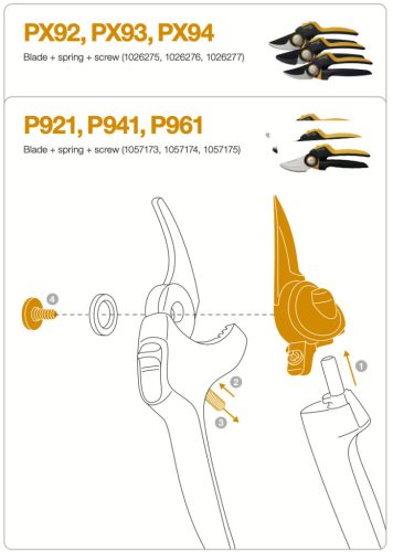Fiskars Pótpenge, rugó és csavar PX92 (1026275)