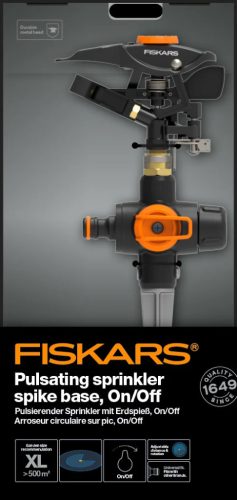 Fiskars Pulzáló esőztető, beszúrós talp, Be/Ki (1027029)