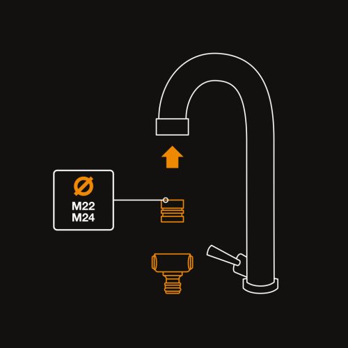 Fiskars Csaptelep csatlakozó, beltéri M22x1/M24x1 (1027062)
