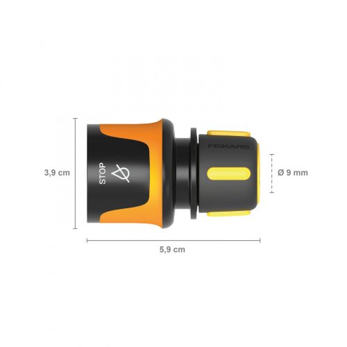 Fiskars Tömlő-gyorscsatlakozó, 9 mm (3/8”) STOP (1027078)