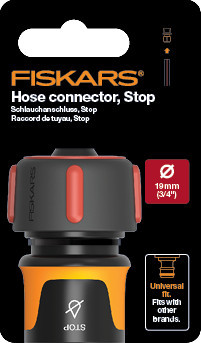 Fiskars Tömlő-gyorscsatlakozó, 19 mm (3/4) STOP (1027081)
