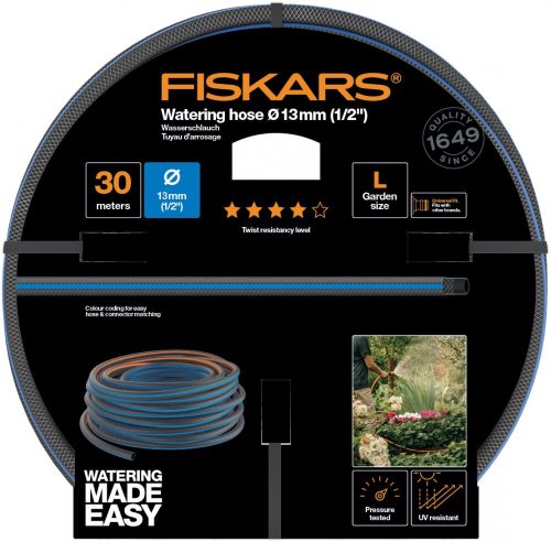 Fiskars Locsolótömlő, 13 mm (1/2"), 30 m Q4 (1027105)