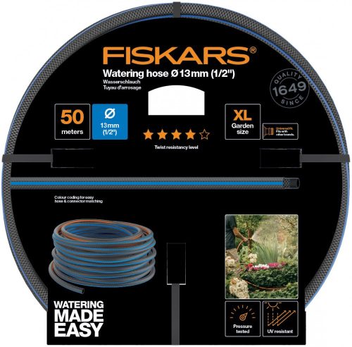 Fiskars Locsolótömlő, 13 mm (1/2"), 50 m Q4 (1027106)
