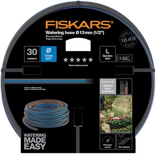 Fiskars Locsolótömlő, 13 mm (1/2"), 30 m Q5 (1027108)
