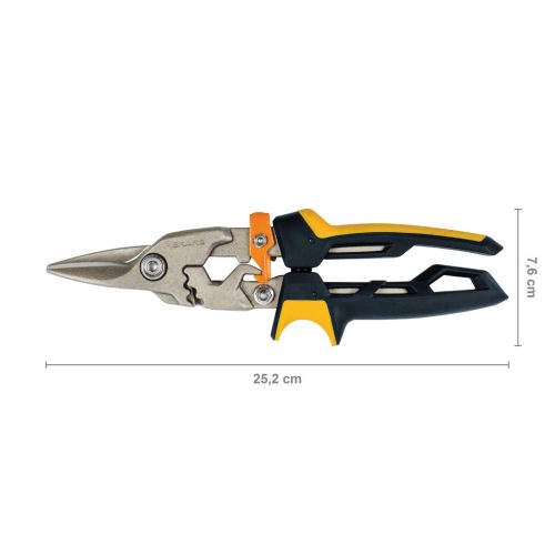 Fiskars PowerGear™ Aviation lemezvágó olló, egyenes (1027207)