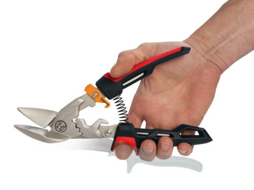 Fiskars PowerGear™ Aviation lemezvágó olló offset, bal (1027211)