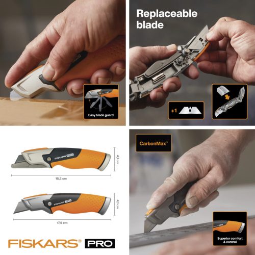 Fiskars CarbonMax™ fix pengés tapétavágó kés (1027222)