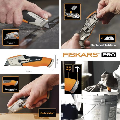 Fiskars CarbonMax™ állítható tapétavágó kés (1027223)