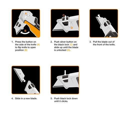 Fiskars CarbonMax™ festő pengekés (1027225) - sérült csomagolású, hibátlan termék