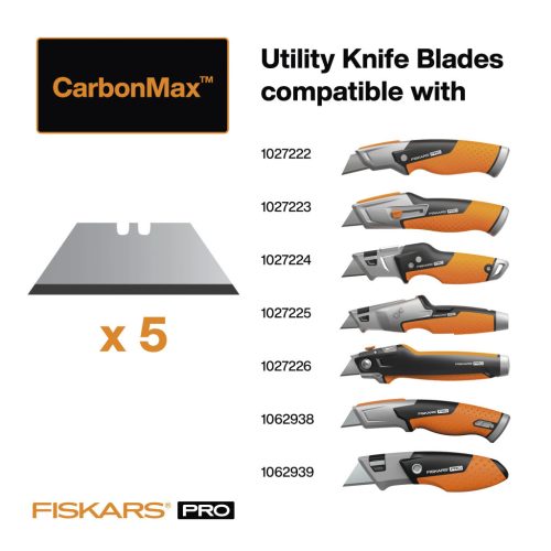 Fiskars Pótpengék CarbonMax™ pengekéshez, 5 darabos (1027229)