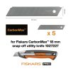 Fiskars Pótpengék CarbonMax™ Snap-off pengekéshez, 18 mm, 5 darabos (1027232)