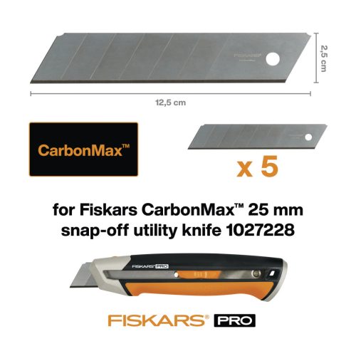 Fiskars Pótpengék CarbonMax™ pengekéshez, 25 mm, 5 darabos (1027233)