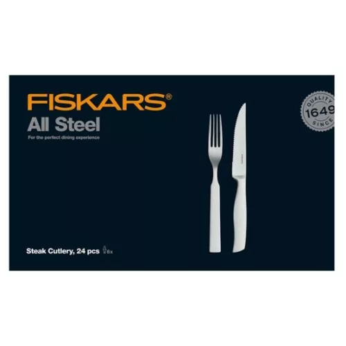 Fiskars All Steel Steak evőeszköz készlet, 24 db-os (1027505)