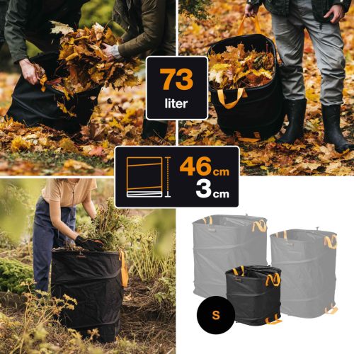 Fiskars Ergo™ Pop-up kerti gyűjtőzsák S, 73L (1028371)