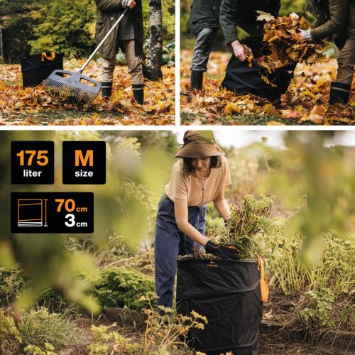 Fiskars Ergo™ Pop-up kerti gyűjtőzsák M, 175L (1028372)