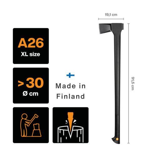 Fiskars Solid™ hasítófejsze A26 (X27 megfelelője) (1052043)