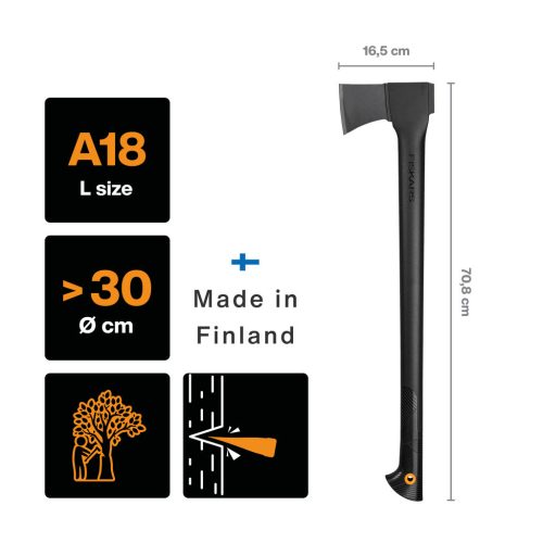 Fiskars Solid™ favágó fejsze A18 (X15 megfelelője) (1052045)