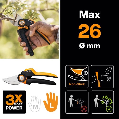 Fiskars X-series™ L forgónyelű metszőolló, mellévágó  P961 - 25 év garanciával