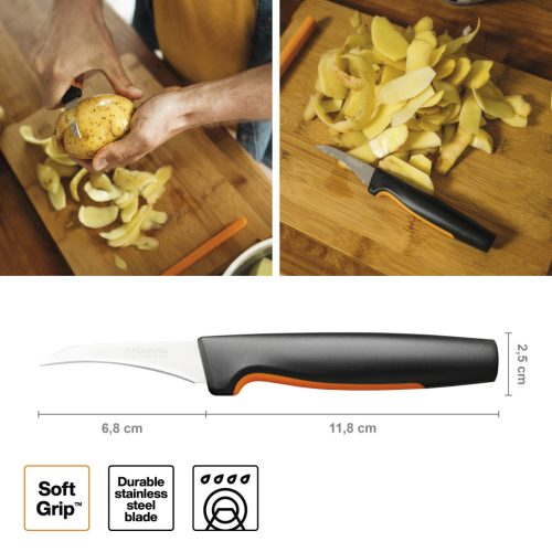 Fiskars Functional Form™ Hámozókés, hajlított (1057545)