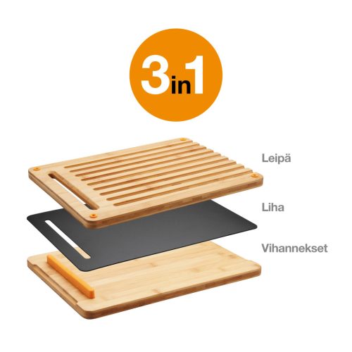 Fiskars Functional Form Bambusz vágódeszka készlet (1057550)