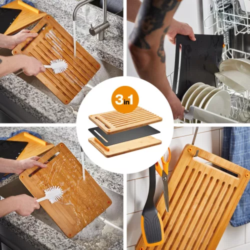 Fiskars Functional Form Bambusz vágódeszka készlet (1057550)