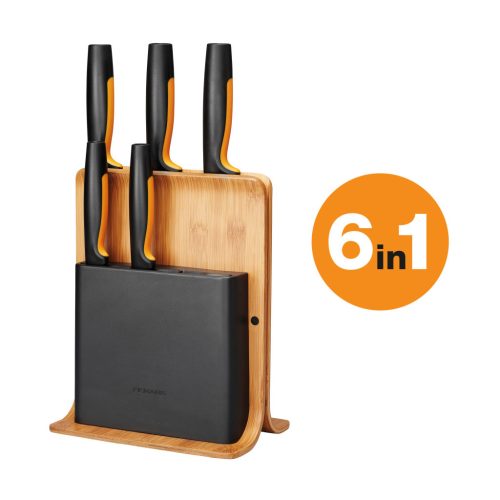 Fiskars Functional Form Késblokk bambusz 5 késes