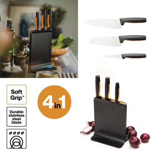 Fiskars Functional Form Késblokk műanyag 3 késes