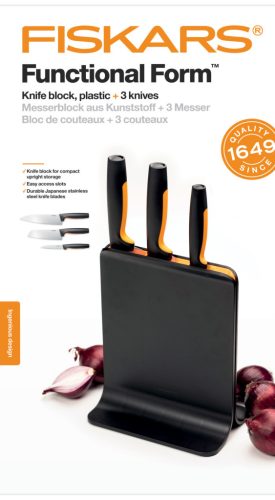 Fiskars Functional Form Késblokk műanyag 3 késes