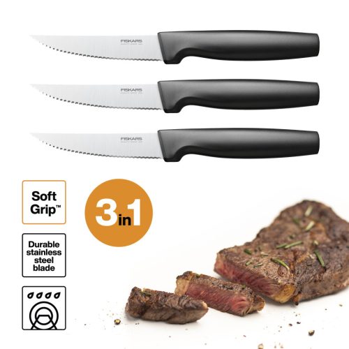 Fiskars Functional Form Steak késkészlet, 3 db-os (1057564)