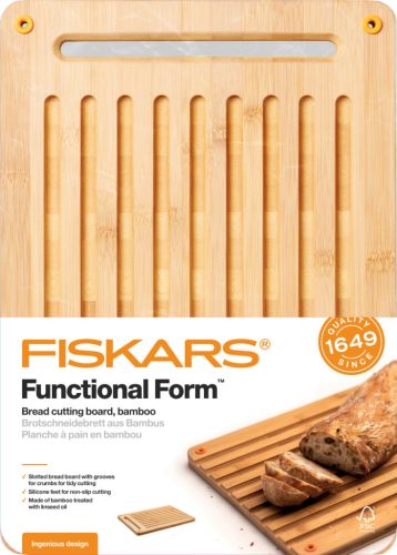 Fiskars Functional Form Bambusz vágódeszka kenyérszeleteléshez (1059230)