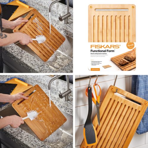 Fiskars Functional Form Bambusz vágódeszka kenyérszeleteléshez (1059230)