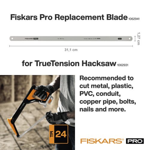 Fiskars TrueTension™ keretes fűrész, 300mm 24tpi (1062931)