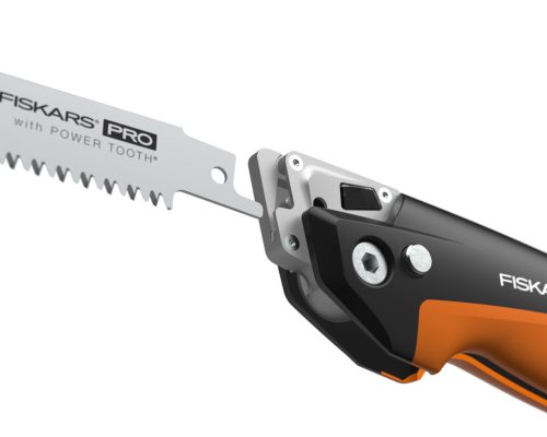 Fiskars Powertooth™ Compact összecsukható fűrész, 2 pengével (1062934)
