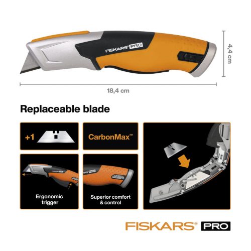 Fiskars CarbonMax™ biztonsági pengekés (1062938)