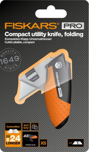 Fiskars CarbonMax™ kompakt összecsukható tapétavágó kés (1062939)