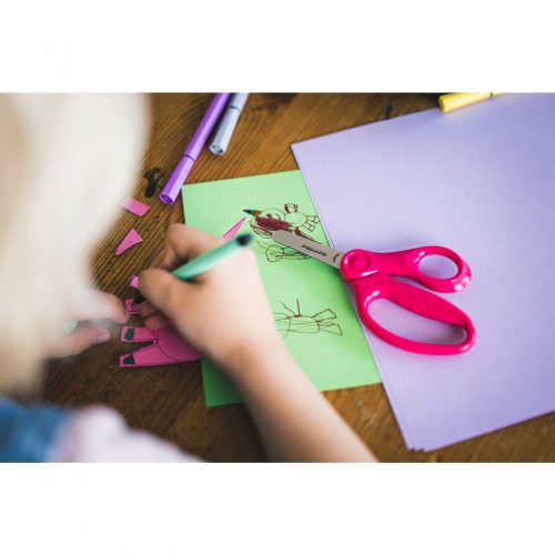 Fiskars Tompa hegyű gyerekolló, 13 cm - rózsaszín (1064070)