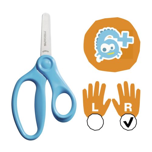 Fiskars Tompa hegyű gyerekolló, 13 cm - türkiz (1064072)