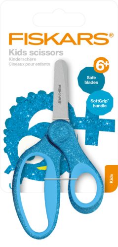 Fiskars Csillogó gyermekolló, 13 cm - kék (1064073)