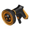 Fiskars Comfort locsolópisztoly, multi, markolatvezérlésű
