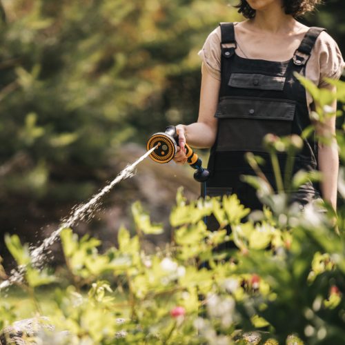 Fiskars Comfort locsolópisztoly, multi, markolatvezérlésű