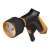 Fiskars Comfort locsolópisztoly, 3-funkciós, markolatvezérlésű