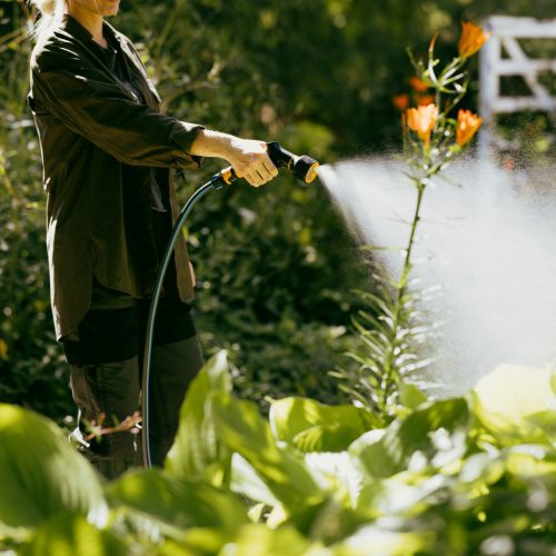 Fiskars Comfort locsolópisztoly, 3-funkciós, markolatvezérlésű