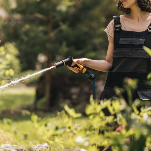 Fiskars Comfort locsolópisztoly, állítható, markolatvezérlésű