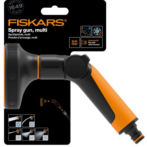 Fiskars Comfort locsolópisztoly, multi, hüvelykujj vezérlés