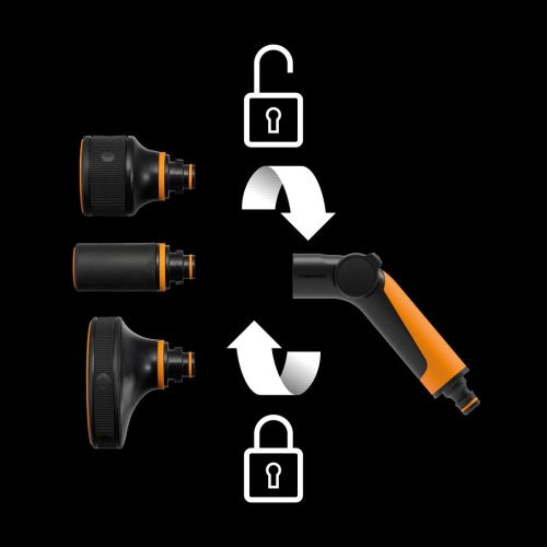 Fiskars Comfort fúvóka/öntözőrúd fogantyú, hüvelykujj vezérlés