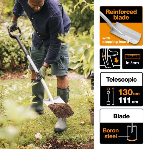 Fiskars Xact™ teleszkópos ásólapát - 25 év garanciával